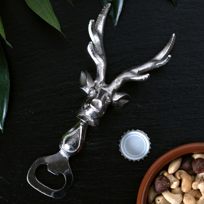 Additional Image for Silver Nickel Stag Head Detail Bottle Opener