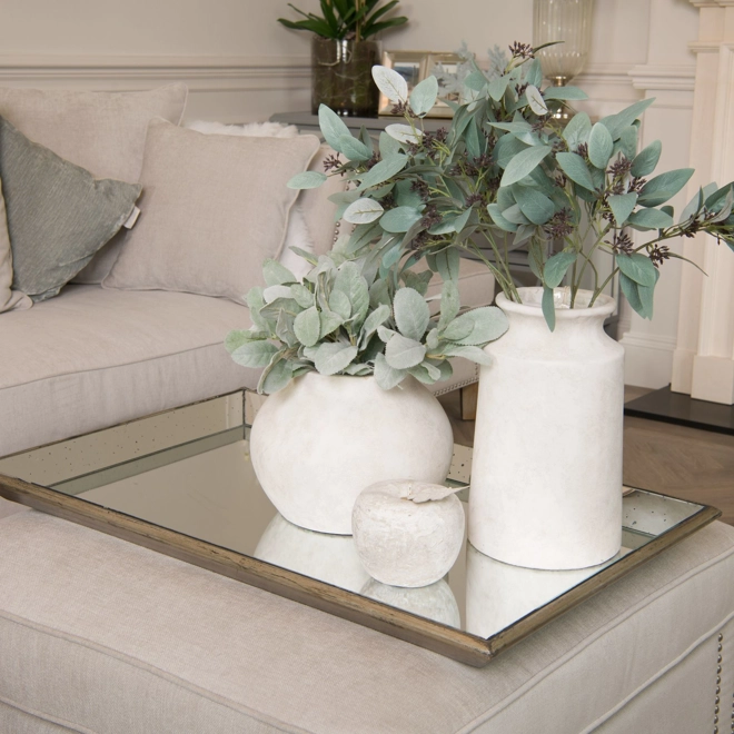 Additional Image for Astor Distressed Large Mirrored Tray With Wooden Detailing