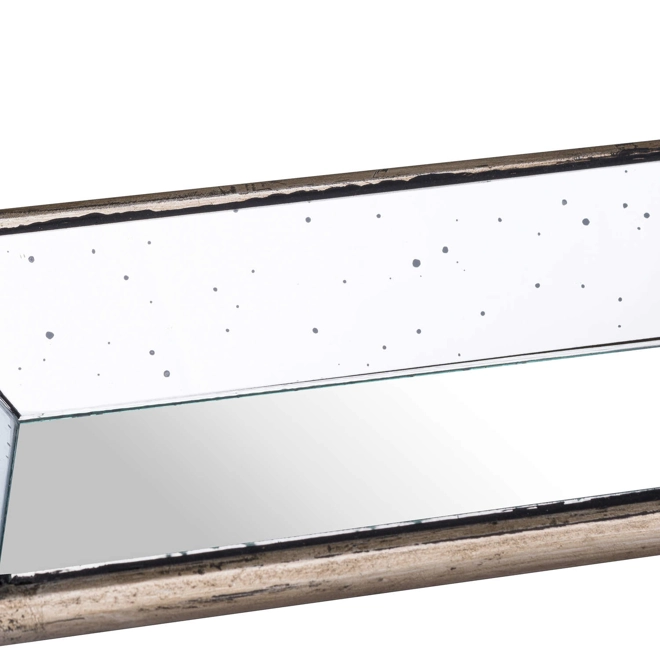 Additional Image for Astor Distressed Mirrored Display Tray With Wooden Detailing