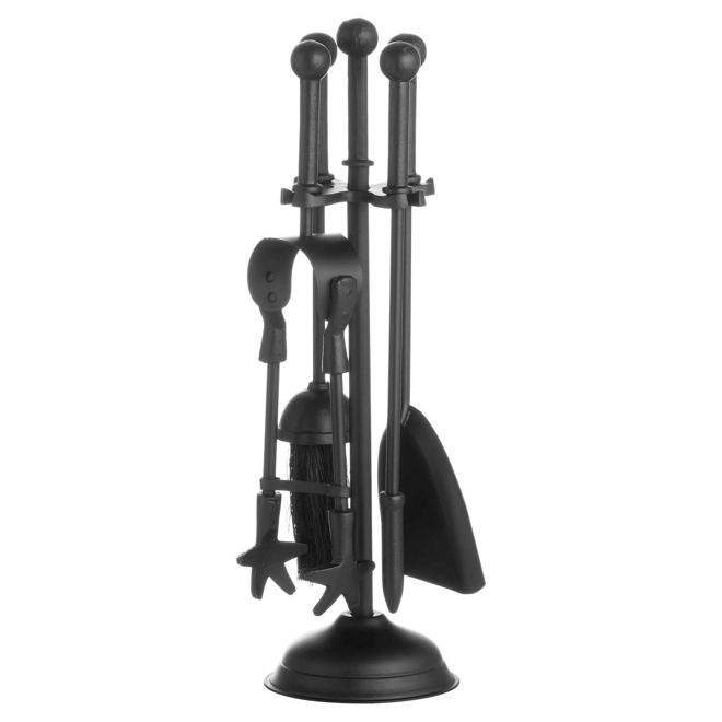 product Image for Ball Topped Companion Set In Black