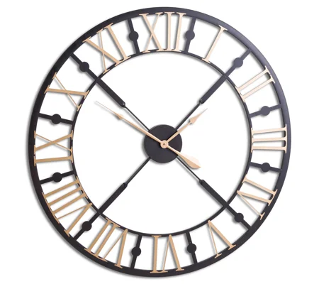 Black And Gold Skeleton Clock