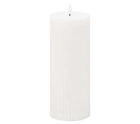 Luxe Collection Natural Glow 3.5x9 Texture Ribbed LED Candle