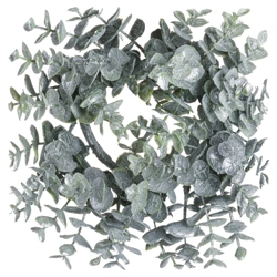 Medium Frosted Eucalyptus Candle Wreath