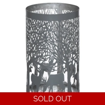 Large Silver And Grey Glowray Stag In Forest Lantern