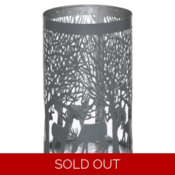 Large Silver And Grey Glowray Stag In Forest Lantern