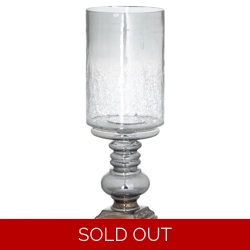 Smoked Midnight Glass Candle Holder
