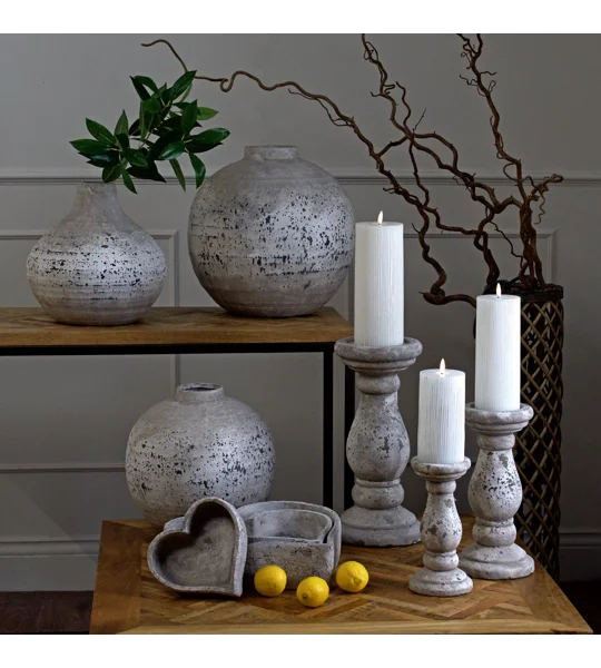 Set Of Three Large Stone Ceramic Dishes