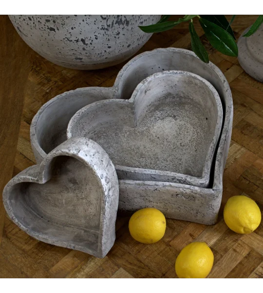 Set Of Three Large Stone Ceramic Dishes