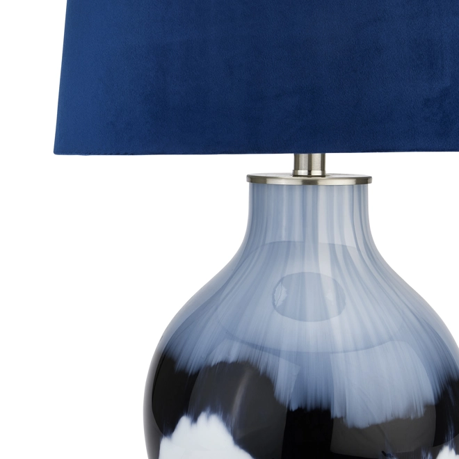 Additional Image for Ice Shadows Table Lamp With Navy Blue Lampshade