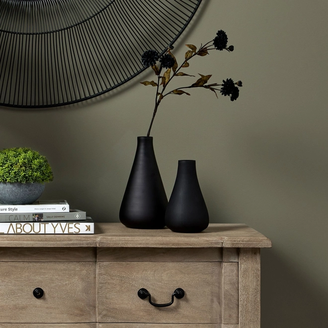 Additional Image for Black Tapered Tall Glass Vase