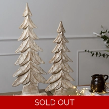 Carved Wood Large Christmas Tree