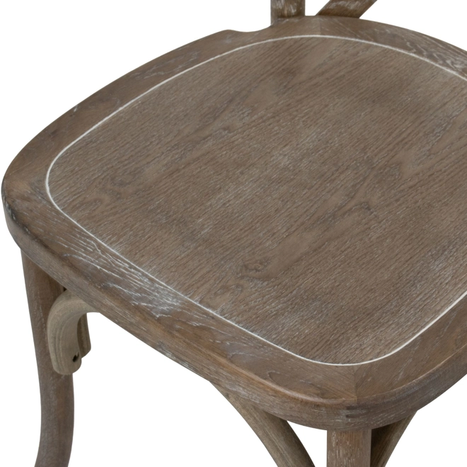 Additional Image for Light Oak Cross Back Dining Chair