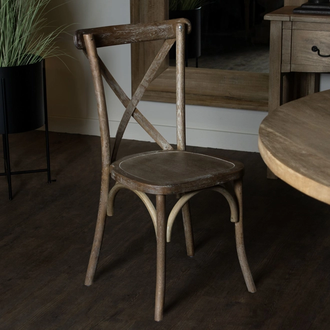 Additional Image for Light Oak Cross Back Dining Chair