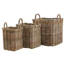 Set of 3 Kubu Rattan Square ..