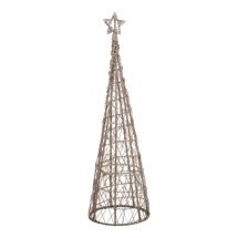 Large LED Wicker Christmas Tree 40L x 40W x 130H With Star