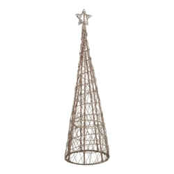 Large LED Wicker Christmas Tree 40L x 40W x 130H With Star