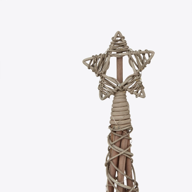 Additional Image for Small LED Wicker Christmas Tree With Star 30L x 30W x 100H