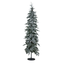 Slim Snowy Woodland Pre-Lit 200 Led Christmas Tree  91L x 91W x 210H
