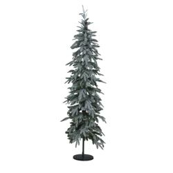 Slim Snowy Woodland Pre-Lit 200 Led Christmas Tree  91L x 91W x 210H