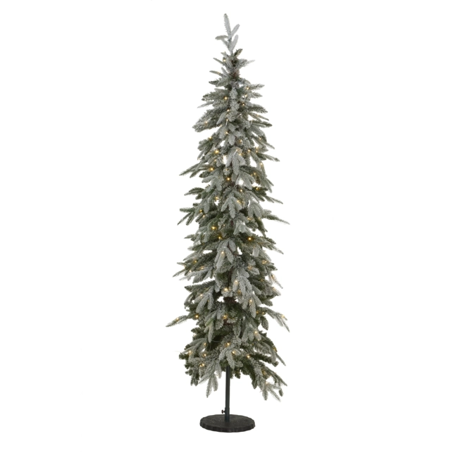 Additional Image for Slim Snowy Woodland Pre-Lit 200 Led Christmas Tree  91L x 91W x 210H