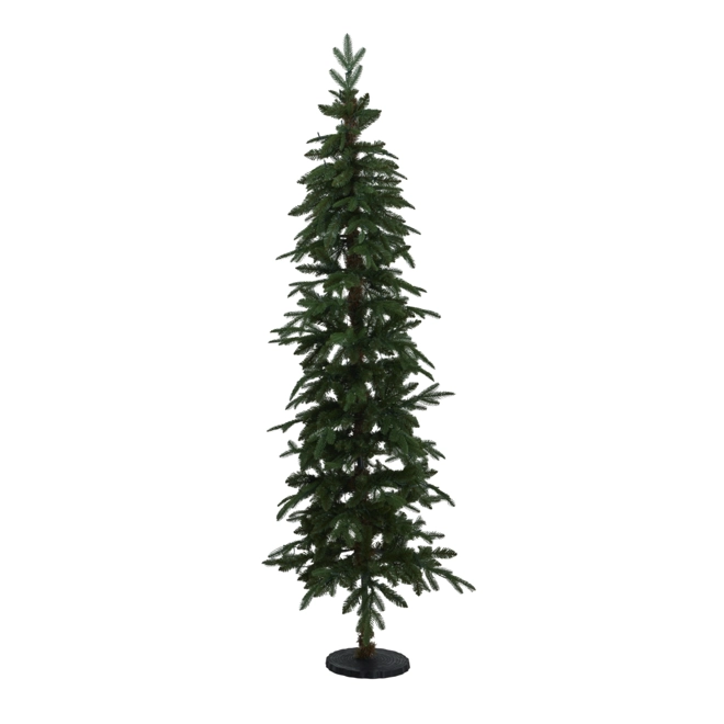 product Image for Slim Green Woodland Pre-Lit 200 Led Christmas Tree  91L x 91W x 210H