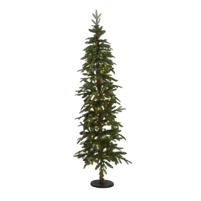 Additional Image for Slim Green Woodland Pre-Lit 200 Led Christmas Tree  91L x 91W x 210H
