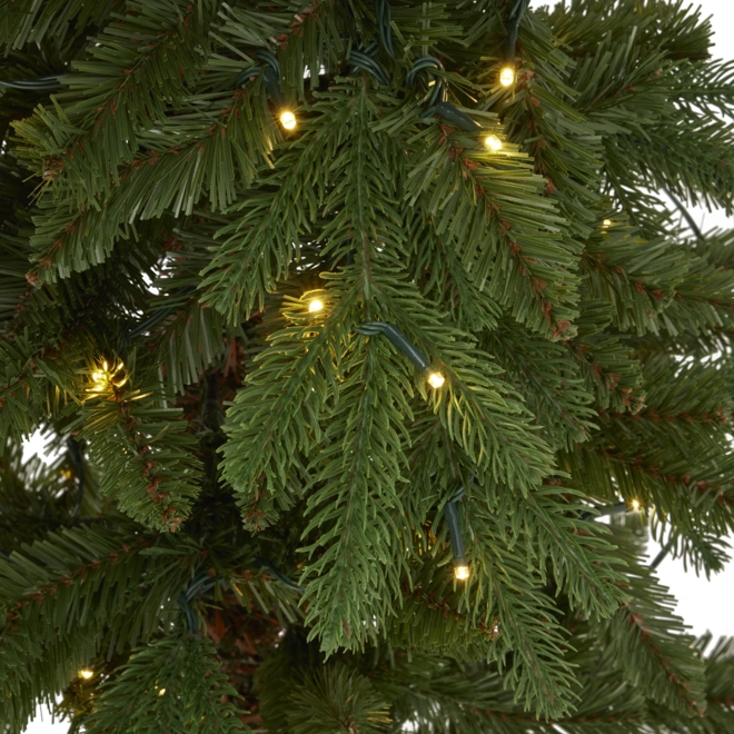 Additional Image for Slim Green Woodland Pre-Lit 200 Led Christmas Tree  91L x 91W x 210H