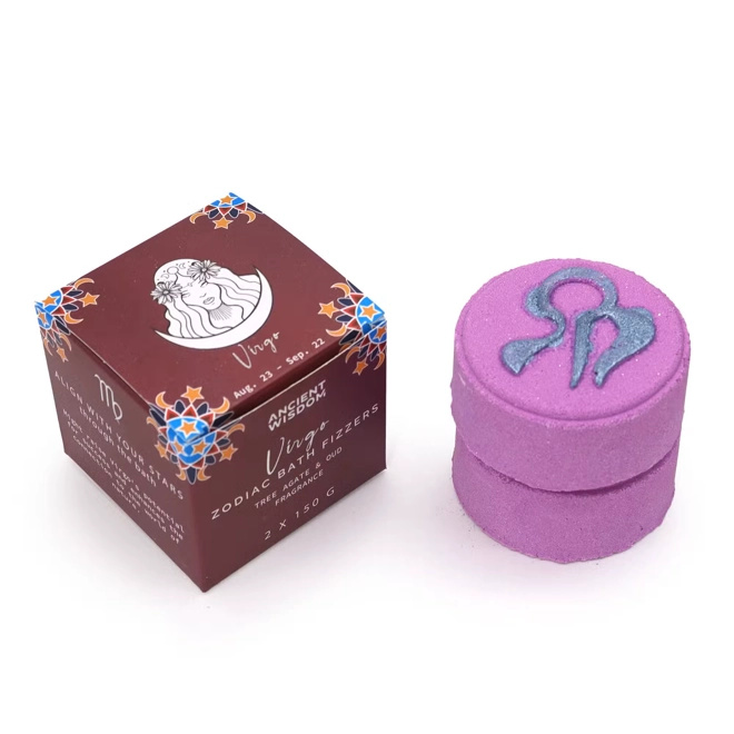 product Image for Set of Zodiac Bath Fizzers with Horoscope - Virgo