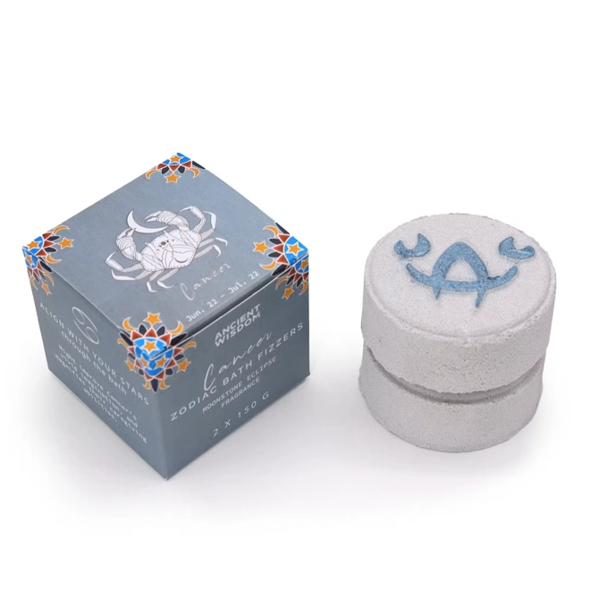 product Image for Set of Zodiac Bath Fizzers with Horoscope - Cancer