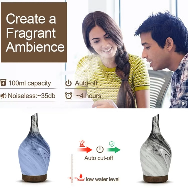 Additional Image for Aroma Atomiser - Glass Abstract Grey USB