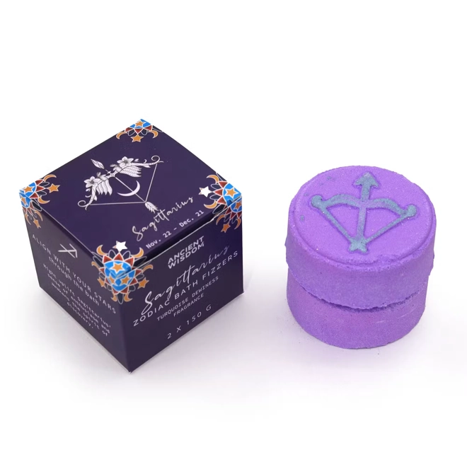 product Image for Set of Zodiac Bath Fizzers with Horoscope - Sagittarius