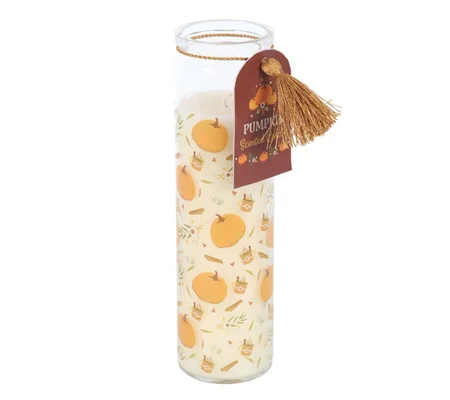 Pumpkin Print Tube Candle