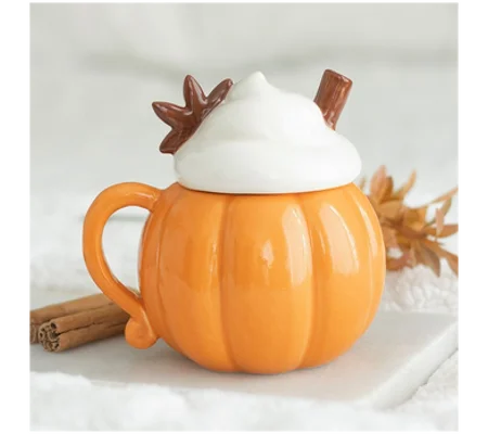 Pumpkin Cream Lidded Mug
