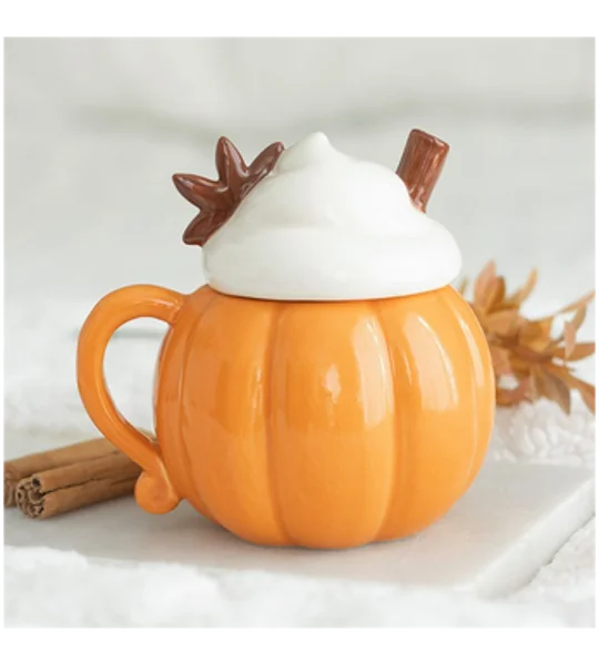 Pumpkin Cream Lidded Mug