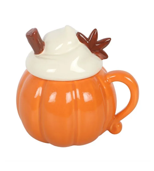 Pumpkin Cream Lidded Mug