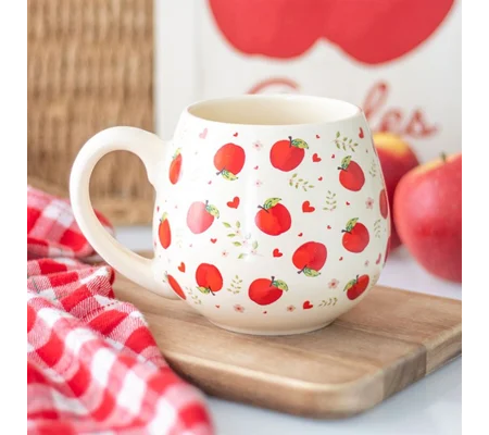 Apple Print Rounded Mug