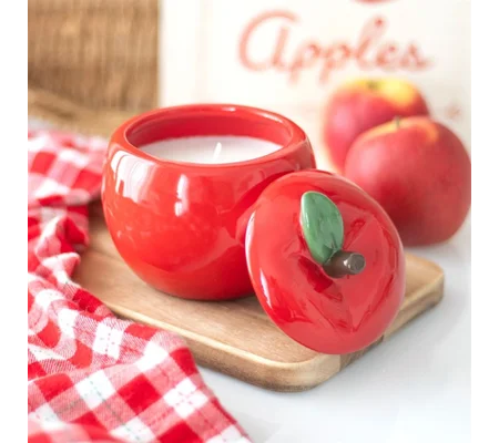 Apple Shaped Candle Jar