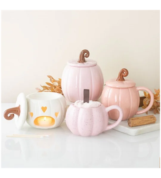 Pink Curly Pumpkin Oil Burner