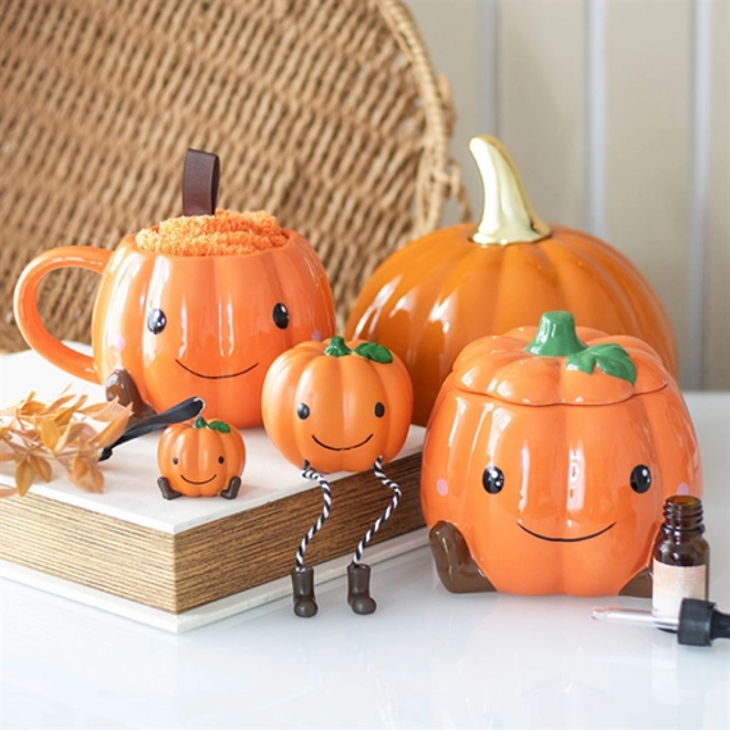 Additional Image for Cute Smiling Pumpkin Oil Burner and Wax Warmer