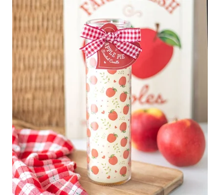 Apple Print Apple Pie Tube Candle