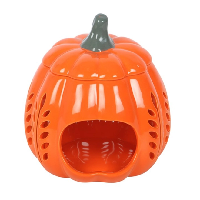 Additional Image for Orange Leaf Cut Out Pumpkin Oil Burner and Wax Warm