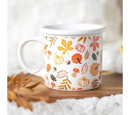 Autumn Leaves and Pumpkins Mug