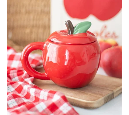Apple Shaped Lidded Mug