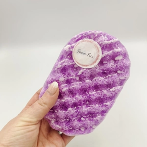 Violet Sparkle Exfoliating Soap Sponge x4