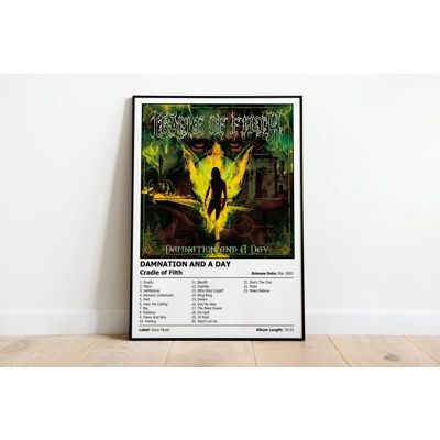 CRADLE OF FILTH - Damnation And A Day (White Background) - Album Cover Poster Print CRADLE OF FILTH - Damnation And A Day (White Background) - Album Cover Poster Print