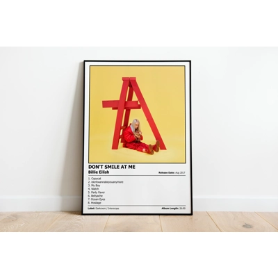 BILLIE EILISH - Don't Smile At Me - Album Cover Poster Print BILLIE EILISH - Don't Smile At Me - Album Cover Poster Print