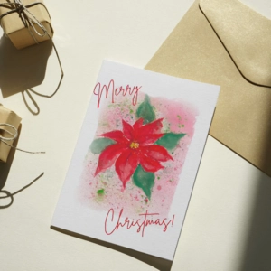 A6 Greeting Card - Poinsettia