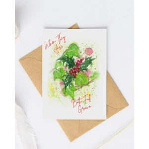 A6 Greeting Card - Holly and Ivy