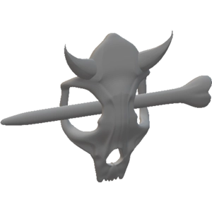 Cow Skull Hair Pin