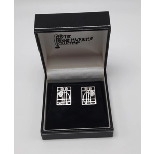 Sterling Silver Rennie Mackintosh Style Ear Studs by Carrick - Boxed